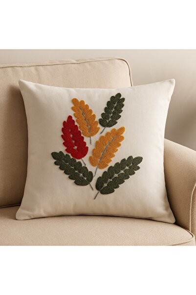 LaraLisa Husă de pernă brodată cu 2 perforații, 45x45 cm