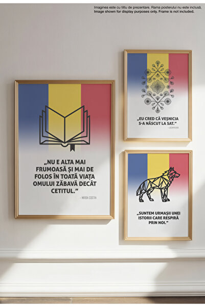 21mxm Canvas Poster with Romanian Patriotic Quote – Unframed on Matte Canvas - Cititul