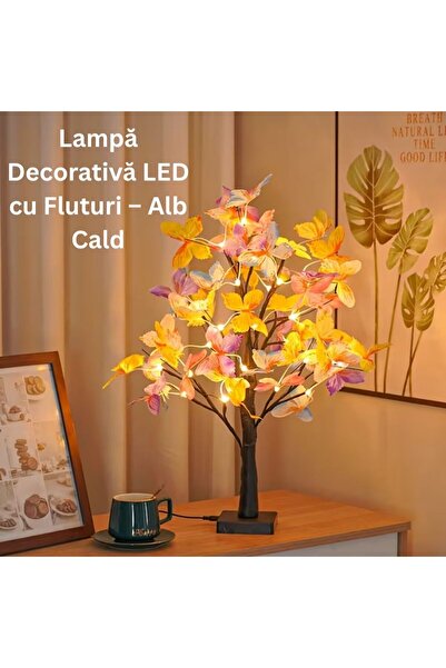 OEM Decorative LED Tree 150 cm – 48 Warm White LEDs, Butterflies, Indoor/Outdoor
