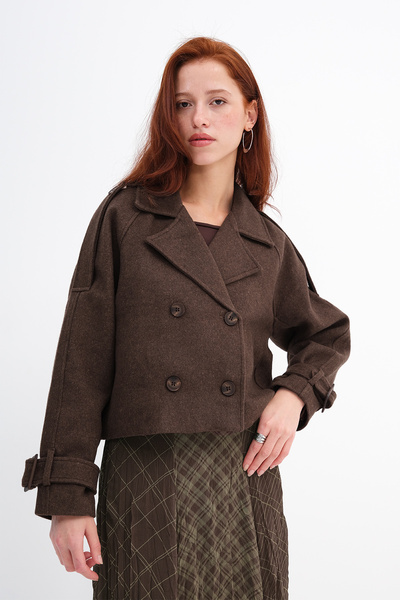 Addax διπλό πέτο Κοντό παλτό K7604