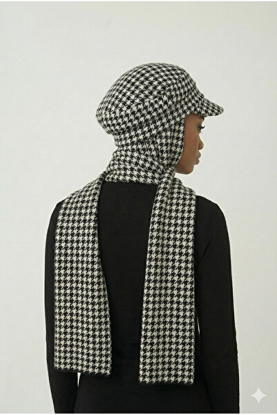 fidan bone Μάλλινο καπέλο με κασκόλ, έτοιμο τουρμπάν, χιτζάμπ, μπερέ, μετριακό, ιατρικό, βολικό