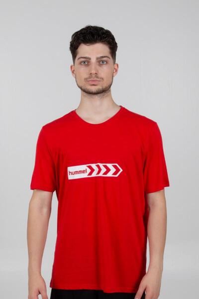 hummel Armin Cotton Training T-Shirt Red Printed
