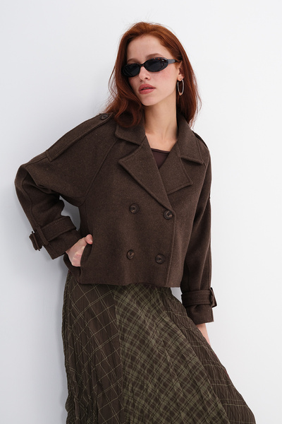 Addax διπλό πέτο Κοντό παλτό K7604