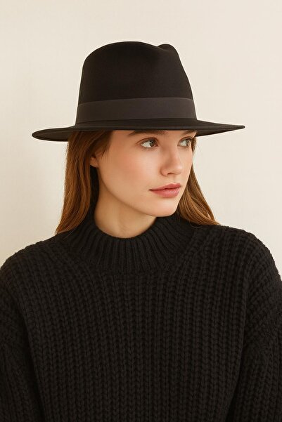 Külah Premium Valerie Fedora Hat - Black