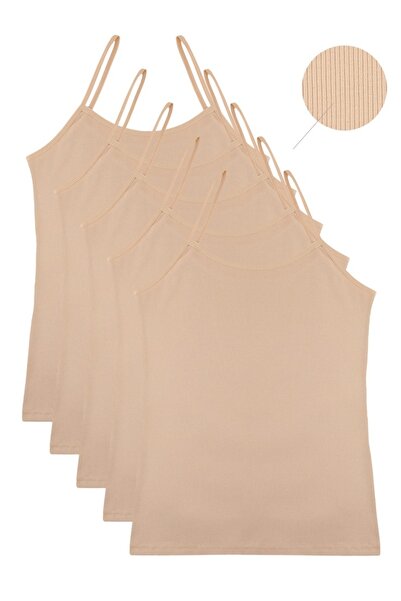 Donella 5-συσκευασία Βαμβακερό ελαστικό ύφασμα πλέξη ριμπ Γυναικείο εσώρουχο 2332Τ