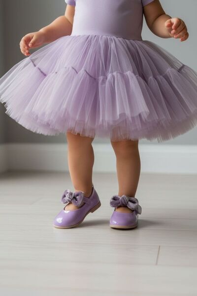 Görkem bebe ayakkabı ve tekstil KIZ ÇOCUK CIRTLI FİYONKLU BABET