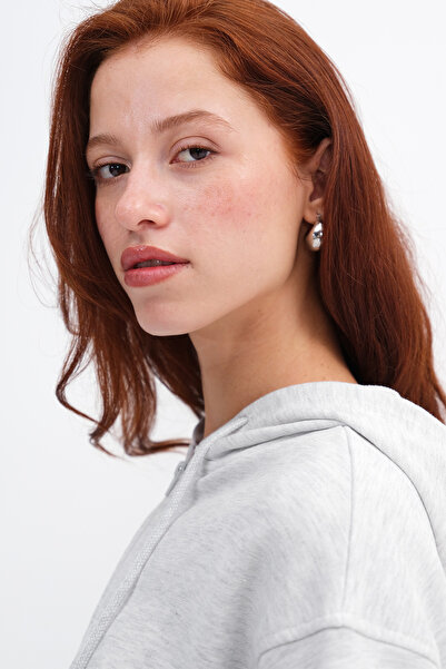 Addax Back Printed Hooded Sweatshirt H10563