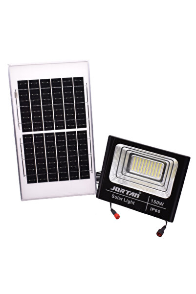 Jortan Ηλιακός προβολέας, LED, Ισχύς 150W, Λευκό φως, Μακρύ καλώδιο, 120 LED,...