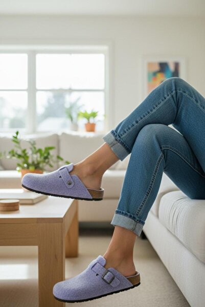 Twigy Full Orthopedic Felt Women's Comfortable and Lightweight Stylish Lilac House Slippers
