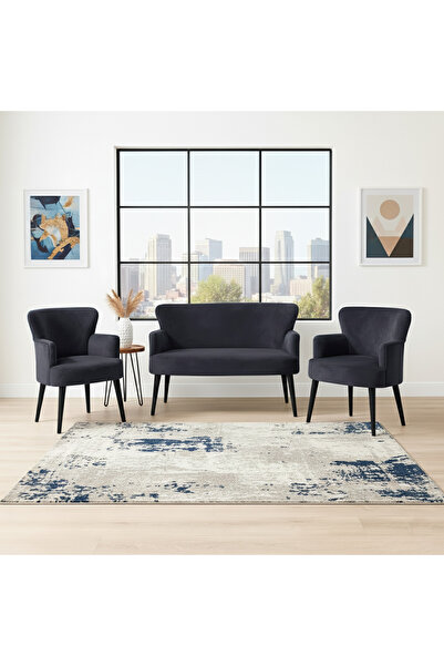 Azra Mobilya Roma Çay Seti Koltuk Takımı | Babyface Kumaş | 2 Berjer + 1 İkil...