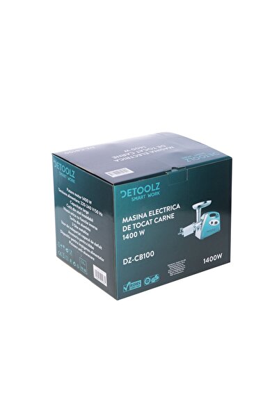 DETOOLZ Electric Meat Grinder 1400W, 96 kg/h, with Sausage and Tomato Accessories, DZ-CB100