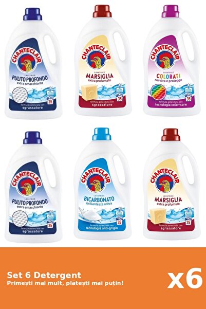 Chanteclair Set 6 Detergent Chanteclair: 2x Clasic, 2x Marsilia, 1x Color, 1x...