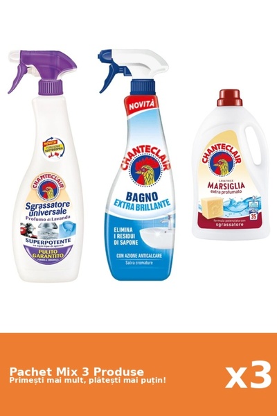 Chanteclair Set 3 Mix Chanteclair: 1 Degresant (Lavanda), 1 Anticalcar (Stral...