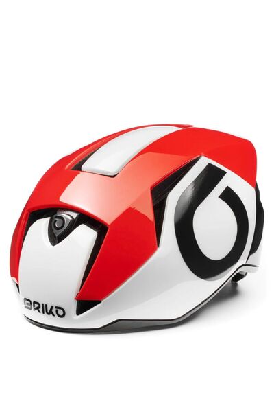 Briko Cască de bicicletă Gass 2.0 Alb/Roșu Mărime M - 53-58 cm