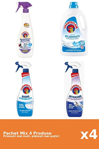 Chanteclair Set 4 Mix: 1 Degresant (Mosc Alb), 1 Detergent (Bicarbonat), 2 An...