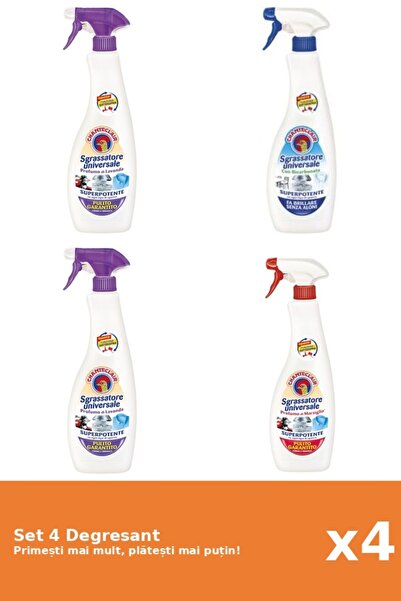 Chanteclair Set of 4 Chanteclair Degreaser: 1x Lavender, 1x Bicarbonate, 1x W...