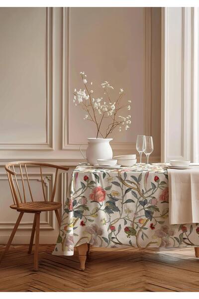 Markaev Elegant Floral Cotton Tablecloth Msaort0068