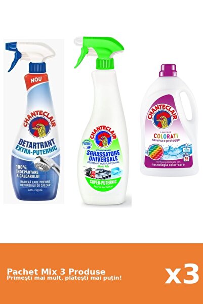 Chanteclair Set 3 Mix Chanteclair: 1 Anticalcar (Puternic), 1 Degresant (Lama...