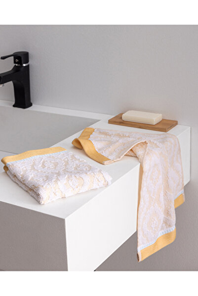 Madame Coco Cote 2-Pack 100% Cotton Hand Towels - Yellow - 30X45 cm