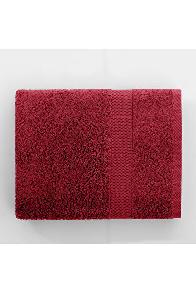 Deco King Bath towel with simple border, 100% cotton, 525 g/m2, Marina, 70 x 140 cm, red