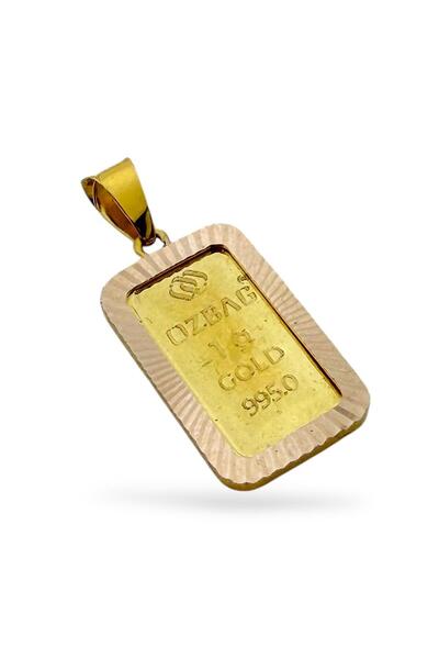 MaGold 1 Gr 24 Ayar Altın Külçe Dahil Çerçeve Kolye Ucu