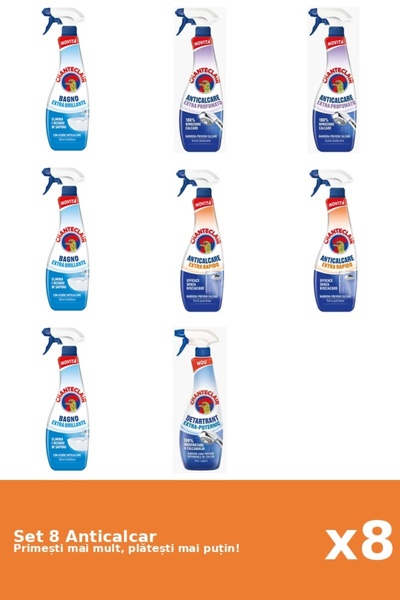 Chanteclair Set of 8 Chanteclair Anti-limescale: 3x Shine, 2x Scented, 2x Fas...