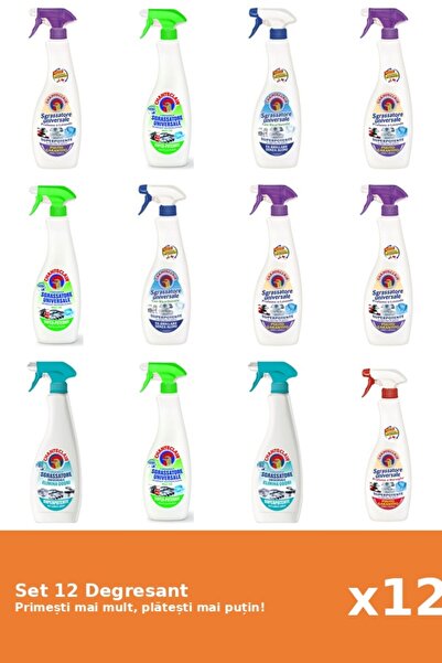 Chanteclair Set 12 Degresant: 2x Mosc Alb, 3x Lamaie, 2x Bicarbonat, 2x Lavan...