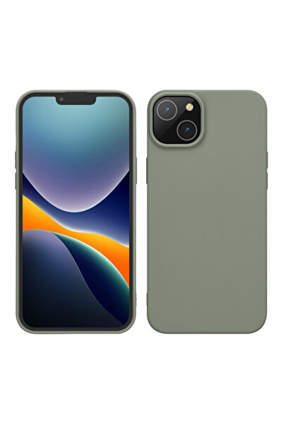 KWmobile Case for Apple iPhone 14 Plus, Silicone, Green, 59076.172