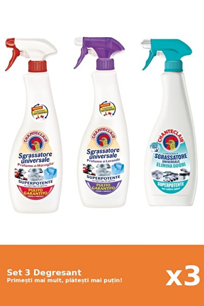 Chanteclair Set 3 Degresant Chanteclair: 1x Marsilia, 1x Lavanda, 1x AntiMiros