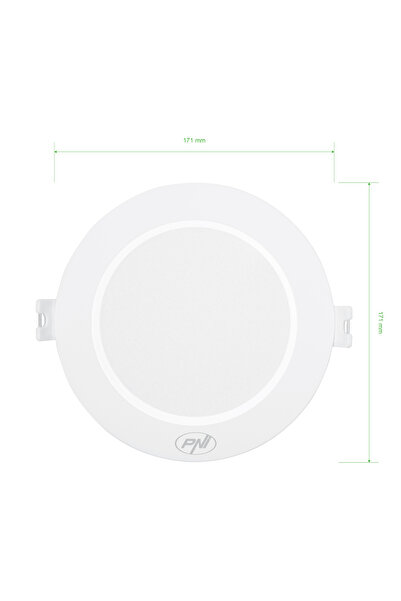 PNI Spot LED D-Light CL2512 12W, recessed, round 17 cm, 4200K