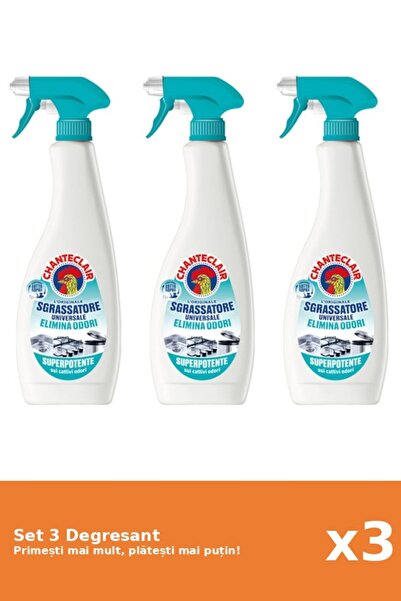 Chanteclair Set 3 Anti-Odor Degreaser, 600 ml