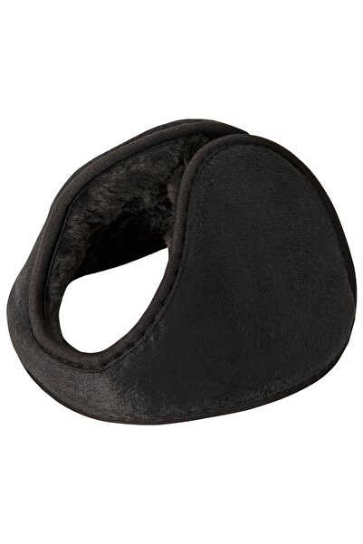 REBBEX Ear Muffs Cold Protector Neck Type Winter Fleece Earmuffs Oversized - Protects from Cold - Black