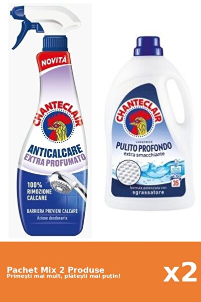 Chanteclair Set 2 Mix Chanteclair: 1 Anticalcar (Parfumat), 1 Detergent (Clasic)
