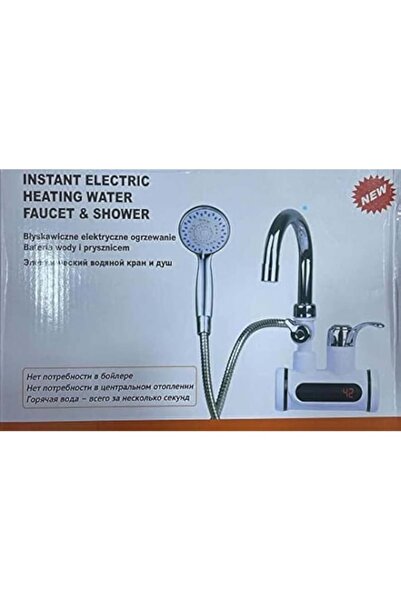 OEM Instant Electric Tap with Shower, 3000W, LED 30-60°C, Fast Heating, Multicolor