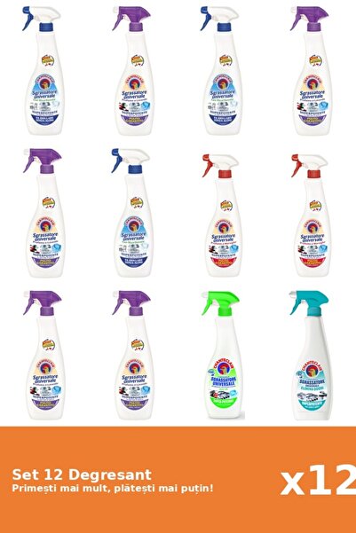 Chanteclair Set 12 Degresant: 3x Bicarbonat, 4x Mosc Alb, 2x Marsilia, 1x Lav...
