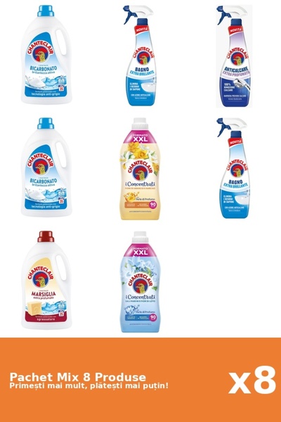 Chanteclair Set 8 Mix: 3 Det. (Bicar., Marsi.), 3 AntiC. (Parfu., Stral.), 2 Bals. (Lotus, Porto.)