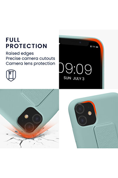 KWmobile Case for Apple iPhone 11, Silicone, Green, 58280.71