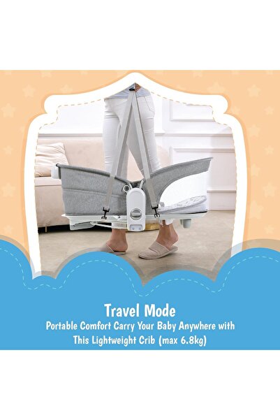 Mastela 6 In 1 Deluxe Multi-Functional Bassinet - Portable Rocking Sleeper (Grey)