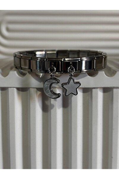 bijoux uniques سلسلة خاصة من أساور التشارم الإيطالية المرصعة بالأحجار على شكل...