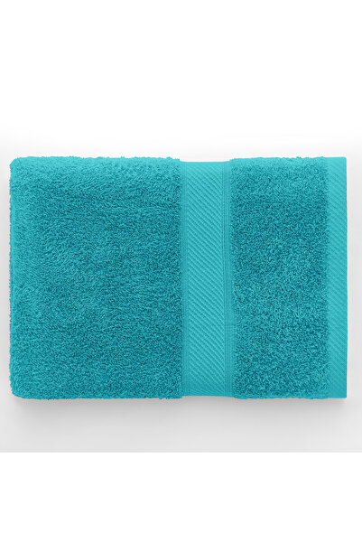 Deco King Bath towel with embroidered cotton border, 425 g/m2, Bamby, 50 x 100 cm, turquoise