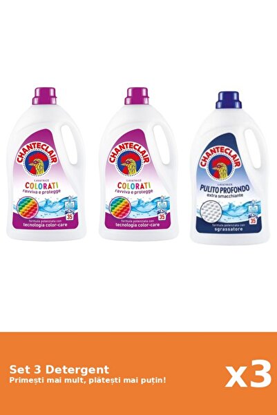 Chanteclair Set 3 Detergent Chanteclair: 2x Color, 1x Clasic