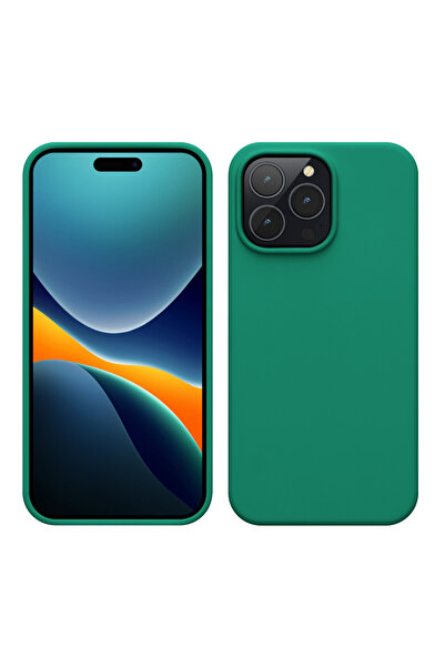 KWmobile Case for Apple iPhone 14 Pro Max, Silicone, Green, 59074.142