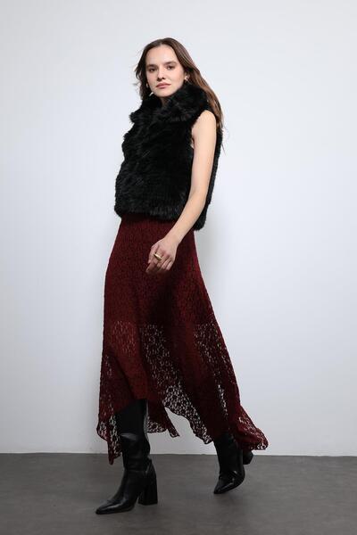 Antioch Black Plush Look Vest