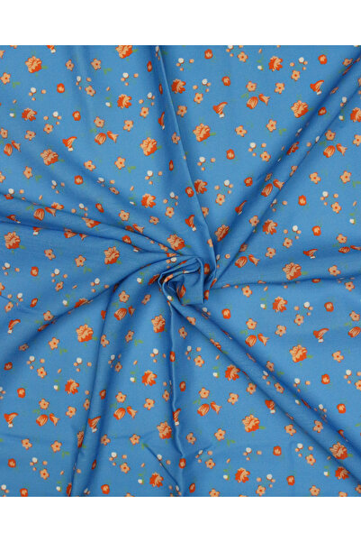 SARDO KUMAŞ Çiçek Desenli Dijital Baskılı Keten Kumaş / En 1,50 cm - Elbise ,...