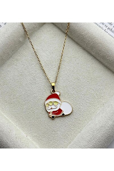 AychaAksesuar قلادة من الفولاذ مع قلادة هدية عيد الميلاد الجديدة