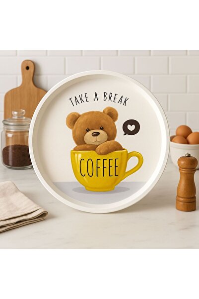 ela777 Round Tray Bear Bear 39 cm