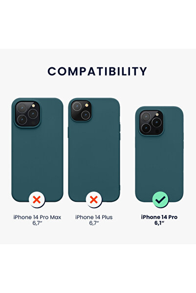 KWmobile Case for Apple iPhone 14 Pro, Silicone, Green, 59077.57