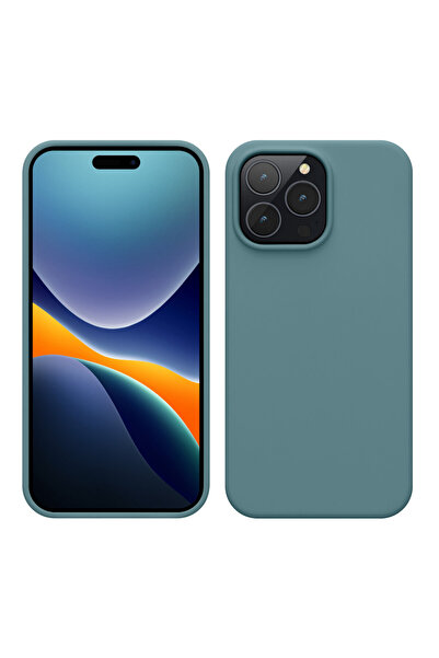 KWmobile Case for Apple iPhone 14 Pro Max, Silicone, Green, 59074.207