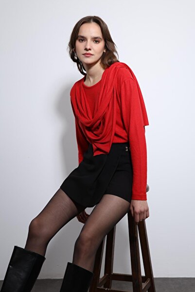 Antioch Red Draped Ball with Shawl Detail