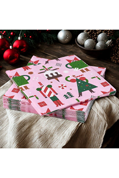 IKEA (IKEA) VINTERFINT Yılbaşı Temalı,Kurşun Askerli Peçete-pembe, 33x33 cm, ...